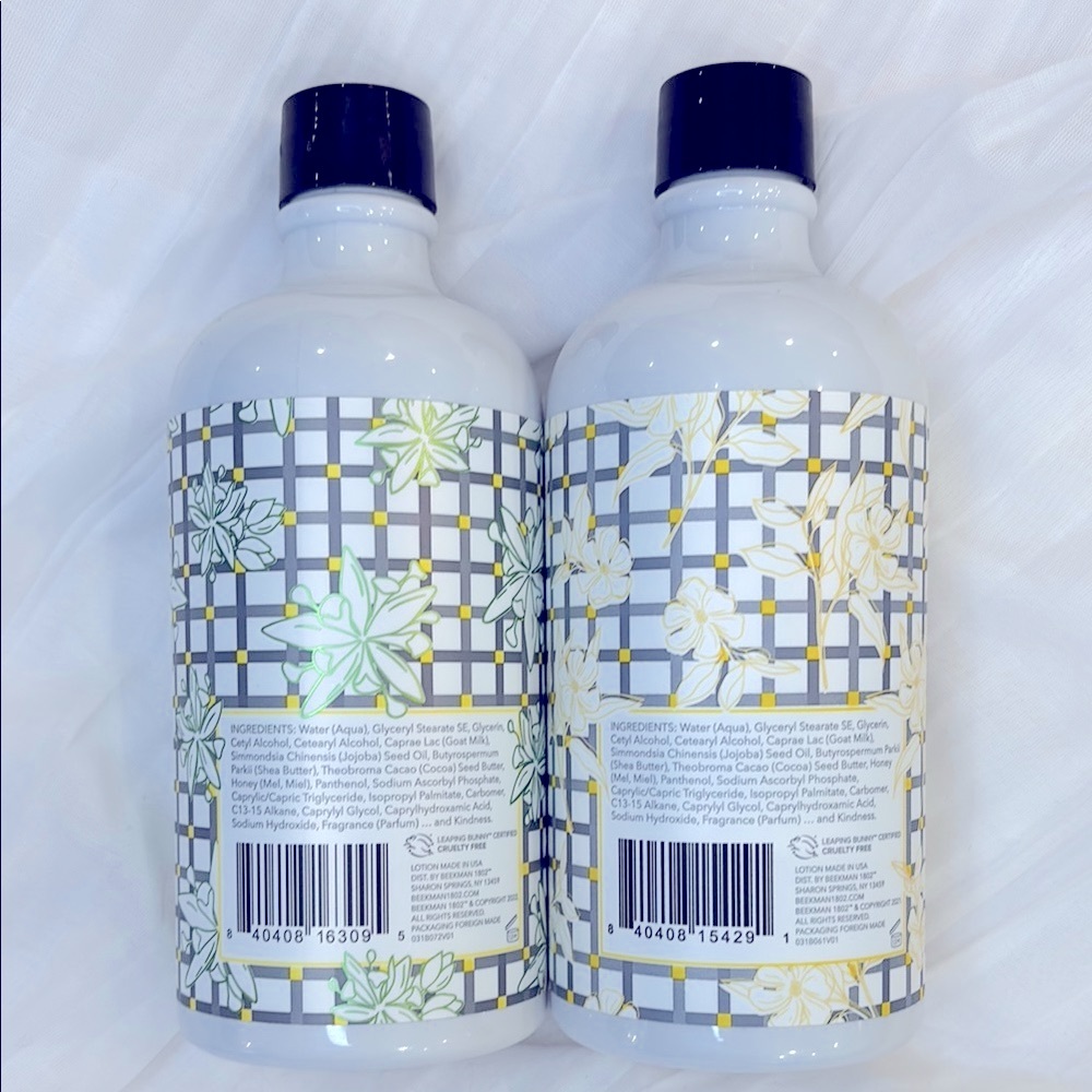 *NEW* Beekman 1802 Jasmine Bloom & Sparkling Honeysuckle Goat Milk Lotion Set - Picture 3 of 3